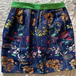 Anthropologie madched brocade / jacquard multi color skirt